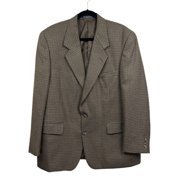 Bert Pulitzer Sports Coat Blazer Jacket Houndstooth 2‎ Button Vented Men Sz 42R - Picture 1 of 7